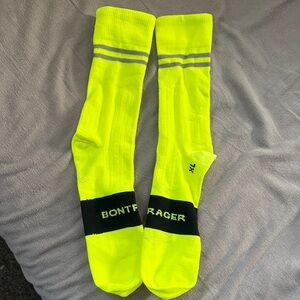 Bontrager Men's High-Vis Yellow Athletic Cycling Socks never worn
